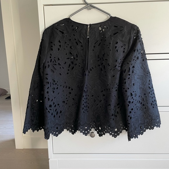 Theory women’s lace cutout blouse size Small - Picture 2 of 11